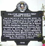 Philippine Commission Plaque